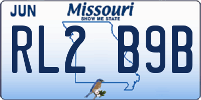MO license plate RL2B9B