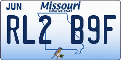 MO license plate RL2B9F
