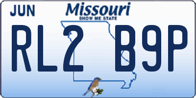 MO license plate RL2B9P