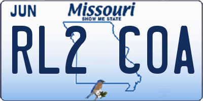 MO license plate RL2C0A