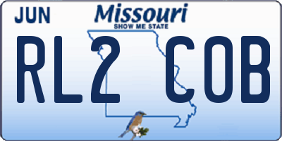 MO license plate RL2C0B