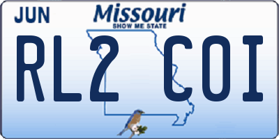 MO license plate RL2C0I