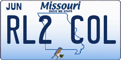 MO license plate RL2C0L