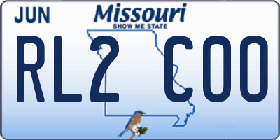 MO license plate RL2C0O