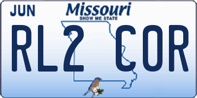 MO license plate RL2C0R