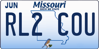 MO license plate RL2C0U