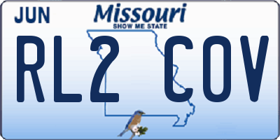 MO license plate RL2C0V