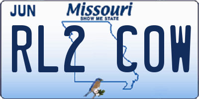 MO license plate RL2C0W
