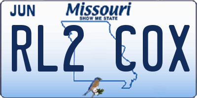 MO license plate RL2C0X