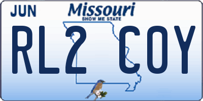 MO license plate RL2C0Y