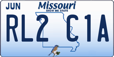 MO license plate RL2C1A