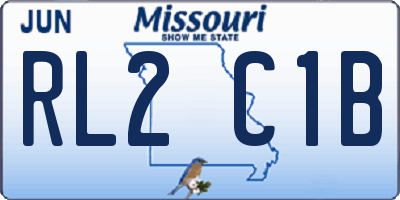 MO license plate RL2C1B