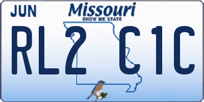 MO license plate RL2C1C