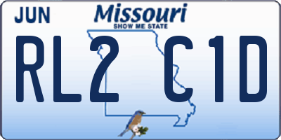 MO license plate RL2C1D
