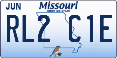MO license plate RL2C1E