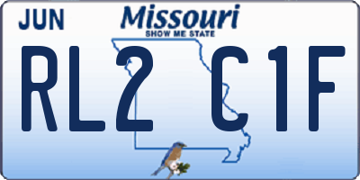MO license plate RL2C1F