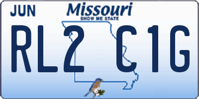 MO license plate RL2C1G
