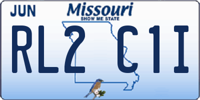 MO license plate RL2C1I