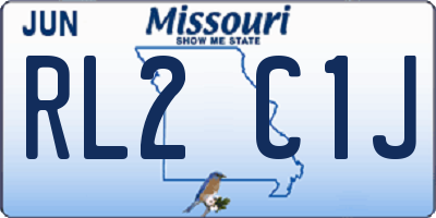 MO license plate RL2C1J