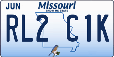 MO license plate RL2C1K