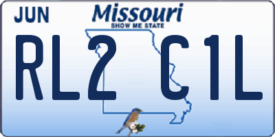 MO license plate RL2C1L