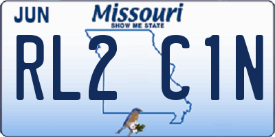 MO license plate RL2C1N