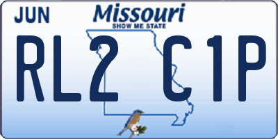 MO license plate RL2C1P