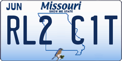 MO license plate RL2C1T