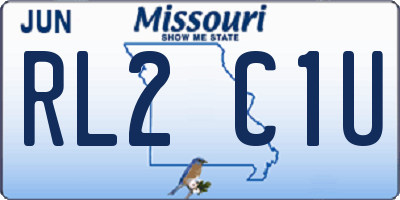 MO license plate RL2C1U