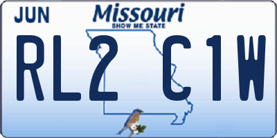 MO license plate RL2C1W