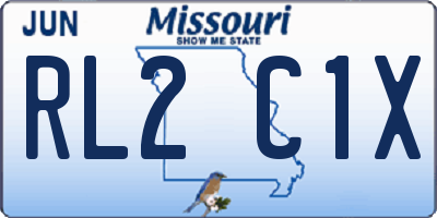 MO license plate RL2C1X