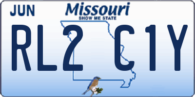 MO license plate RL2C1Y
