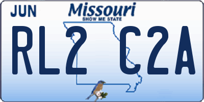 MO license plate RL2C2A
