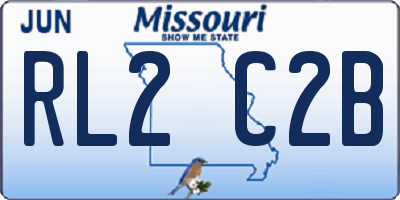 MO license plate RL2C2B