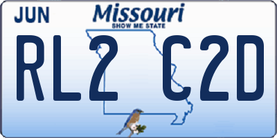 MO license plate RL2C2D