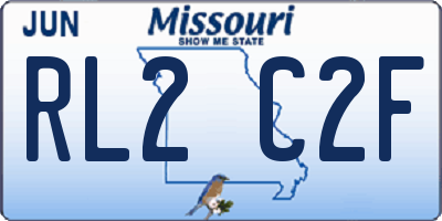 MO license plate RL2C2F