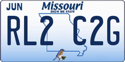MO license plate RL2C2G