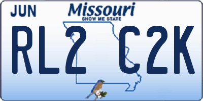 MO license plate RL2C2K