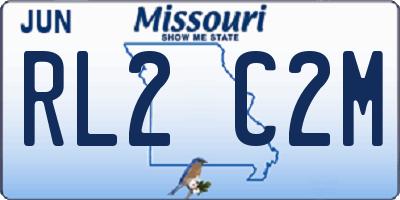 MO license plate RL2C2M
