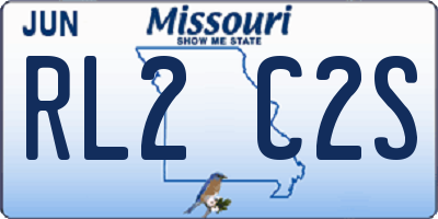 MO license plate RL2C2S