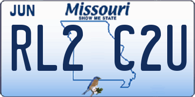 MO license plate RL2C2U