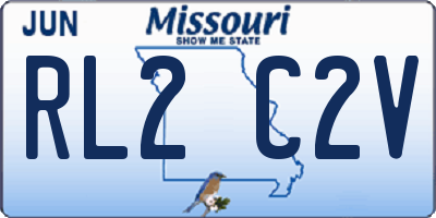 MO license plate RL2C2V