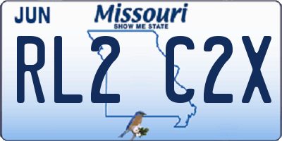 MO license plate RL2C2X