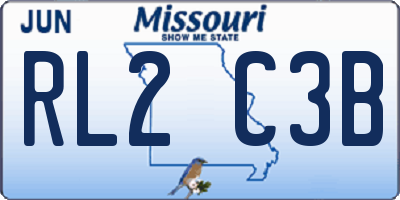 MO license plate RL2C3B