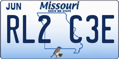 MO license plate RL2C3E