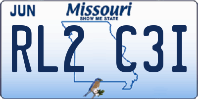 MO license plate RL2C3I