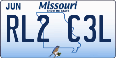 MO license plate RL2C3L