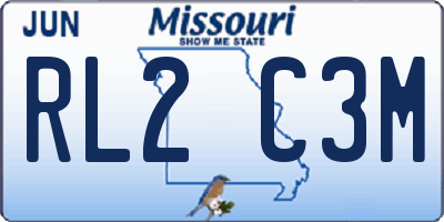 MO license plate RL2C3M