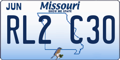 MO license plate RL2C3O