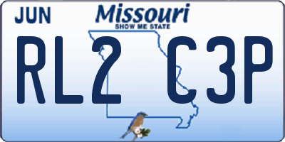 MO license plate RL2C3P
